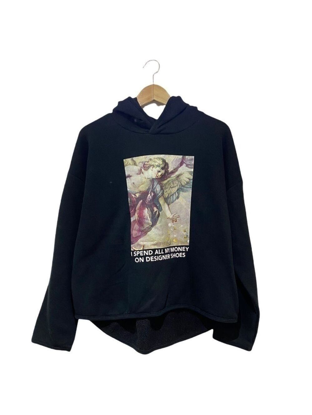 𝅺ONLY black graphic hoodie print EUC